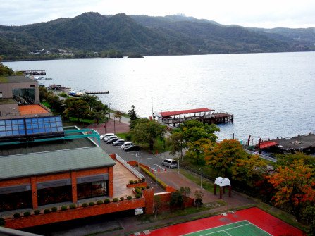 LAKE TOYA: View from the Hotel during a short holiday